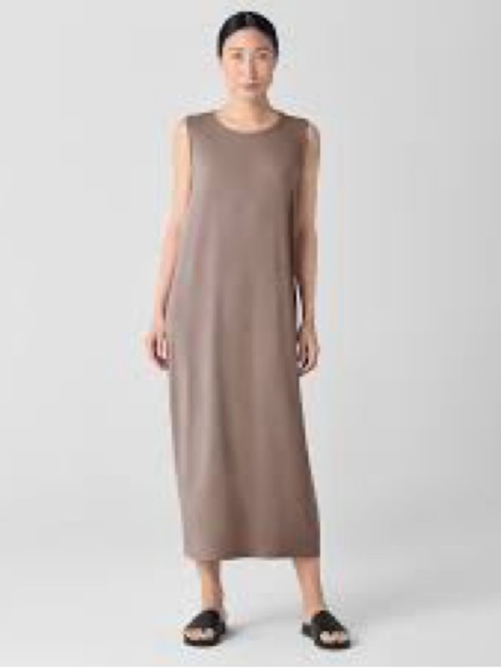 Zara Sleeveless Taupe Maxi Dress